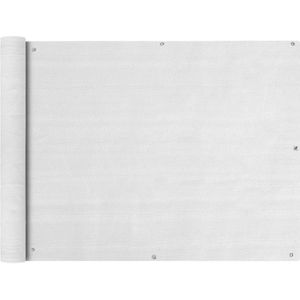 VidaXL Balkonscherm Wit 90x600 cm - Duurzaam HDPE