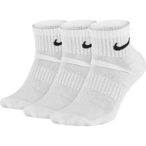 Nike Everyday Cushion Ankle Sokken Sokken (regular) - Maat 38-42 - Unisex - wit/zwart