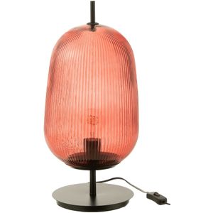 J-Line tafellamp Oasis - glas - rood - large