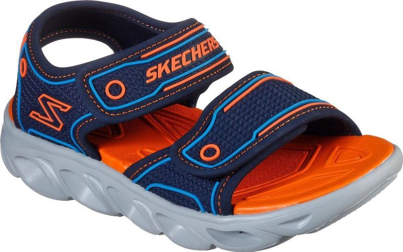 Skechers - Hypno-Splash - Jongens Sandalen - Navy/Orange - Rubber