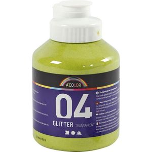 Creativ Company Acrylverf Glitter voor Kinderen Lime Groen, 500ml