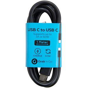 GrabNGo Gng Laadk. Usb-c>usb-c 1m Zwart