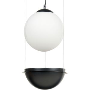 Beliani TOBINS - Hanglamp - Zwart - Glas