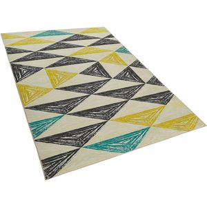 KALEN - Laagpolig vloerkleed - Multicolor - 140 x 200 cm - Polyester