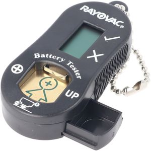 Batterijtester voor hoortoestelbatterijen met batterijopbergbox, controleert alle gangbare hoortoest