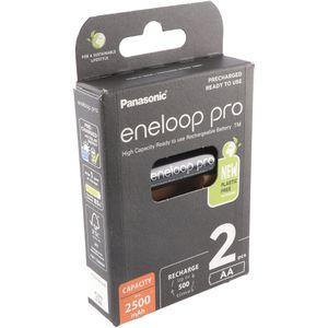 Panasonic eneloop pro AA/Mignon NiMH-batterij (2 stuks), oplaadbare batterij