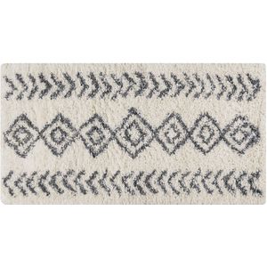 AYRUM - Shaggy tapijt - Beige/Grijs - 80 x 150 cm - Polypropyleen