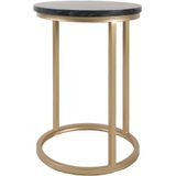 Home67 Laptoptafel Mitch Marmer Rond - Zwart/Goud