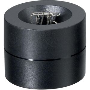 MAUL papercliphouder magnetisch Ø7.3x6cm incl. paperclips zwart