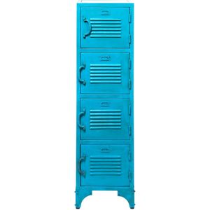 Rootsmann Lockerkast Blauw | Locker met 4 deuren