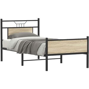 Bedframe zonder matras hout sonoma eikenkleurig 75x190 cm