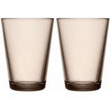 Iittala Kartio Tumbler Glazen Set - Waterglas - Vaatwasbestendige Longdrinkglazen - Linnen - 40 cl - 2 Stuks