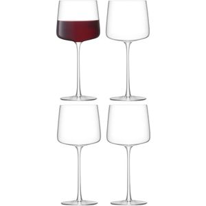 L.S.A. - Metropolitan Wijnglas 400 ml Set van 4 Stuks - Transparant / Glas