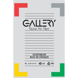 Gallery schetsblok, ft 14,8 x 21 cm (A5), 180  g/m², blok van 50 vel