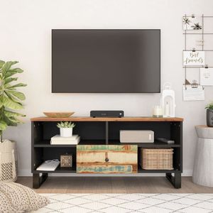VidaXL TV-meubel 100x33x46 cm - Massief en gerecycled hout