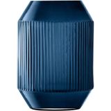 L.S.A. - Rotunda Kandelaar met Kaars 26 cm - Blauw / Glas