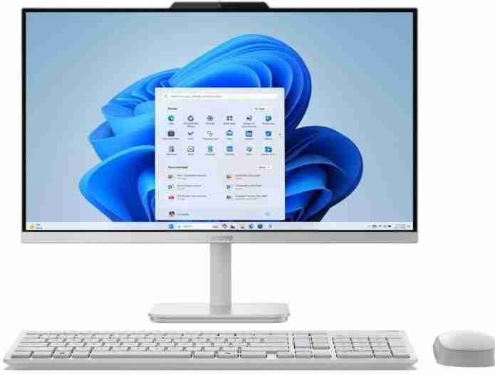 LENOVO A100 alles-in-één-pc | Windows 11 - 23,8 FHD - Intel N100 - 8 GB RAM - 256 GB SSD - Draadloos toetsenbord + muis