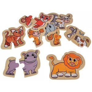 Eichhorn Houten Dierenpuzzel 16 stuks