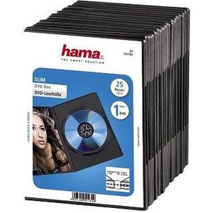 Hama DVD Slim Box Zwart 25Pak