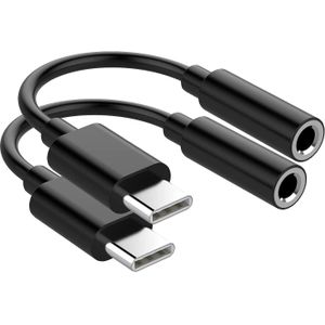 ThunderGold 2x USB C naar 3.5mm Jack Adapter - Audiojack naar USB-C - Audiojack 3.5 - Audio Jack USB