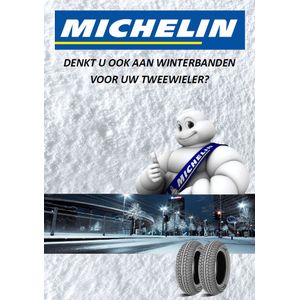 Poster Michelin 'Tweewieler winterbanden' voor A1 stoepbord - NL