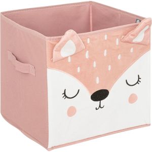 Atmosphera Kids Opbergdoos / opberger Vierkant - Velvet roze - 29 x 29 cm