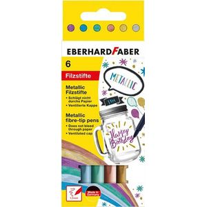 6 Metallic viltstiften Eberhard Faber 551006