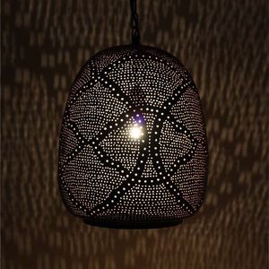 Arabische Hanglamp Basma Zwart Goud Ø 30 x 40cm