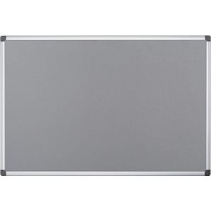 Q-CONNECT textielbord met aluminium frame 60 x 45 cm grijs