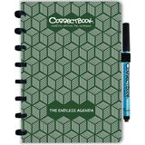 Correctbook Endless Agenda A5, uitwisbaar / herbruikbaar, Forest Green (donkergroen)