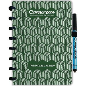 Correctbook Endless Agenda A5, uitwisbaar / herbruikbaar, Forest Green (donkergroen)