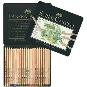 24 PITT pastelpotloden Faber-Castell in metaal etui