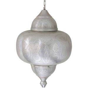 Oosterse Hanglamp Zilver Ambia Ø 42 x 63cm