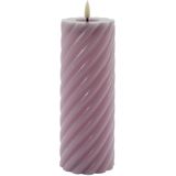 Mansion atmosphere - swirl led kaars lila 20x7,5cm