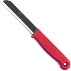 Solingen Kartelmes - Tomatenmes met Kartel - RVS - 18,5 cm met "Blade Cover" - Rood