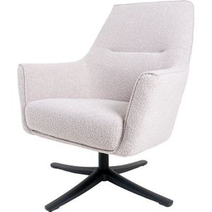 Home67 Fauteuil Ties - Bouclé - Naturel