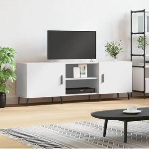 Tv-meubel 150x30x50 cm bewerkt hout wit