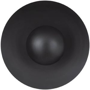 PTMD Evny Black iron wall lamp minimal double round