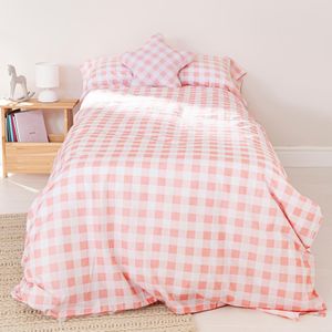 Happy Friday Duvet cover set 2 pieces Vichy pink 180x220 cm (Single) Pink