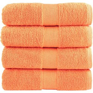 Washandjes 4 st 600 g/m 30x30 cm 100% katoen oranje