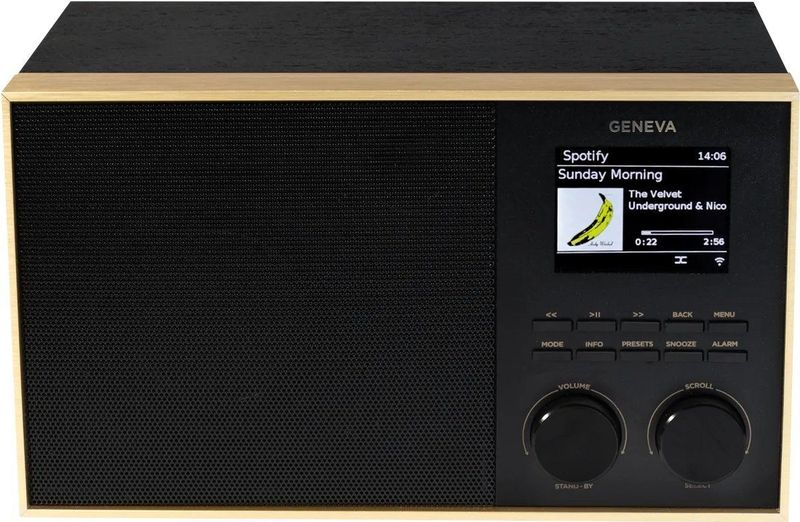 Geneva - DeCon S - Internet Radio - DAB+ - Bluetooth - Messing/Zwart