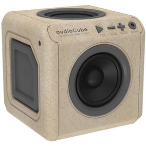 Allocacoc - audioCube - Draagbare Speaker - Hout/Grey - Bluetooth