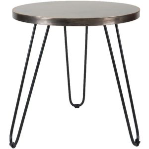 Home67 Salontafel Palma - 49 x 49 cm - Nickel