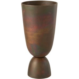 J-Line vaas Thor - bloemenvaas - aluminium - brons - small - 40 cm