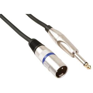 Velleman - Xlr-kabel xlr mannelijk naar jack 6.35 mm mono 6 m