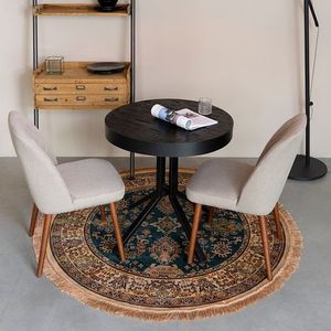 Feliz Lifestyle Raz Vloerkleed Rond 160 cm PerzischOosters Motief Camel