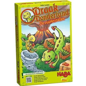 HABA Draak Dondertand - De vuurkristallen: spannend avontuur voor kinderen vanaf 3 jaar, met 2-4 spelers