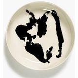 Serax - Ottolenghi - Wit Pepper Black Feast - Bord - Rond - 26,5 cm - Steengoed - Hoog 4cm