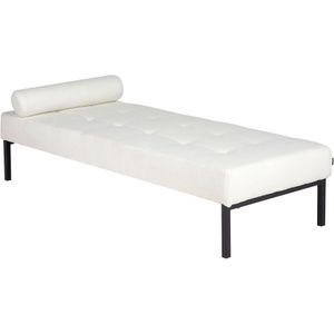 Beliani CHINON - Chaise longue - Wit - Bouclé