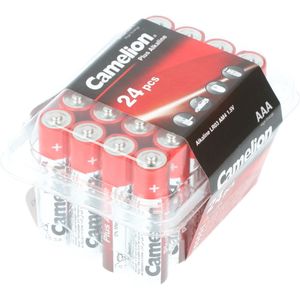 Camelion Plus alkaline AAA-batterijen, 24 stuks in een praktische opbergdoos